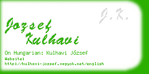 jozsef kulhavi business card